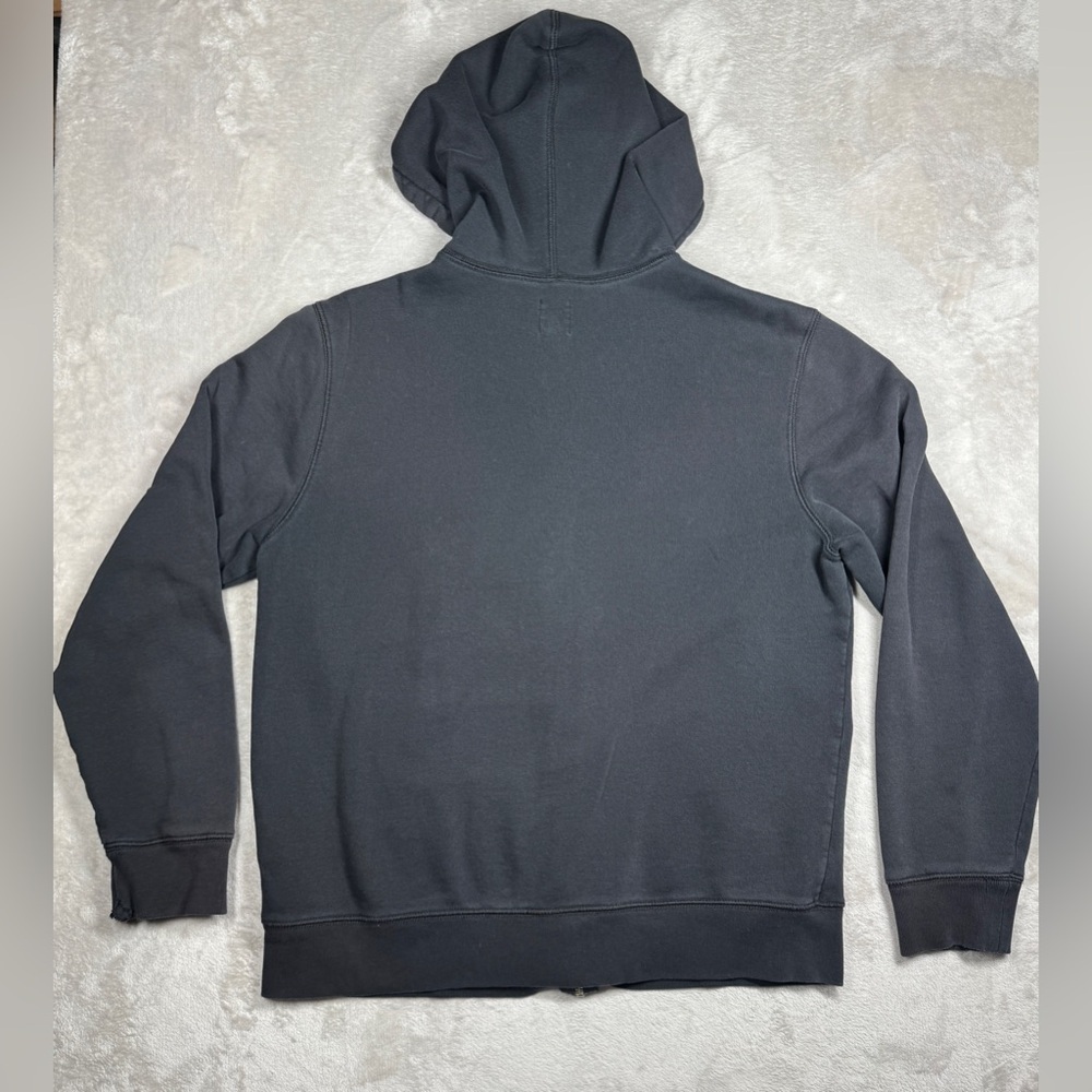 Y2K Style Gap Men’s Full Zip Logo Spellout Black Grey Hoodie Sweatshirt Medium - Picture 11 of 16